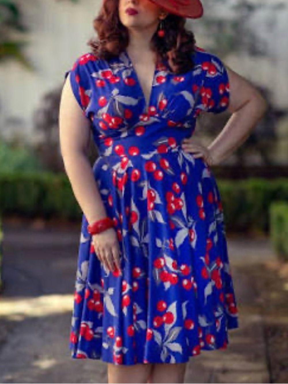 Trashy Diva 1940’s Extra Cherry Claire Dress NWT